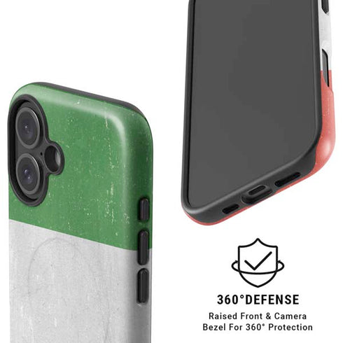 Italy Flag Distressed iPhone 16 Plus Magsafe Impact Case